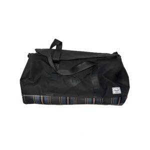 Herschel Black w Plaid bottom Duffel Bag 40L